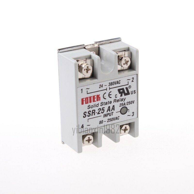 New Solid State Relay Module Ssr-25aa Ac-ac 25a 80-250vac/24v-380vac
