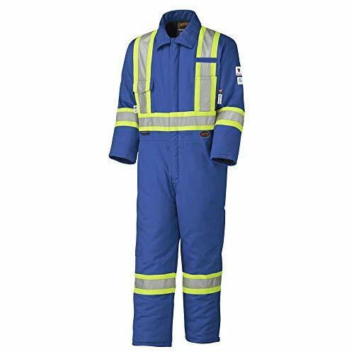 Pioneer V2560111-2xl Hi Vis Insulated Work Coverall, Royal Blue, Size 2xl. Each