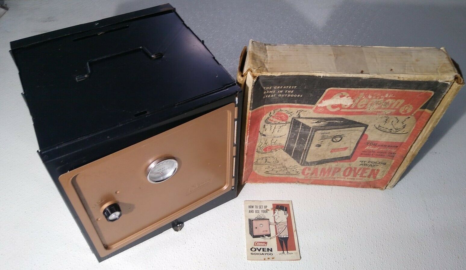 Vintage Coleman Foldable Camp Oven 5010a700 With Original Box