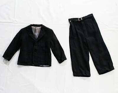 Size 4 1950s Boy's Suit - Charcoal Gray Jacket & Pant Set - 4t Sunday Best
