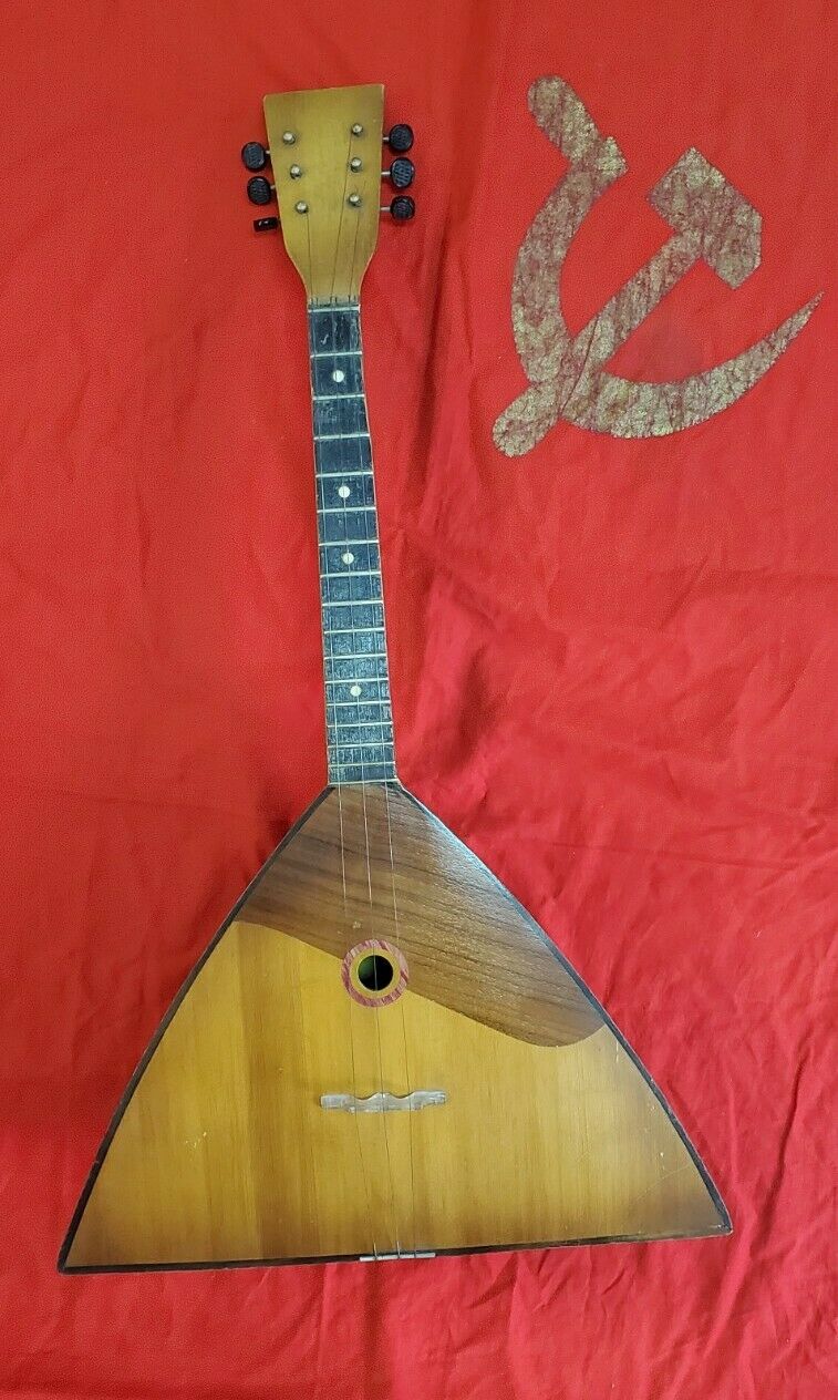 Balalaika Prima Original Vintage Soviet Folk Instrument Ussr Work Have Deffect