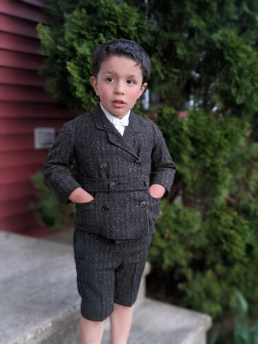 Antique 1920s Little Boys Wool Suit W Belting