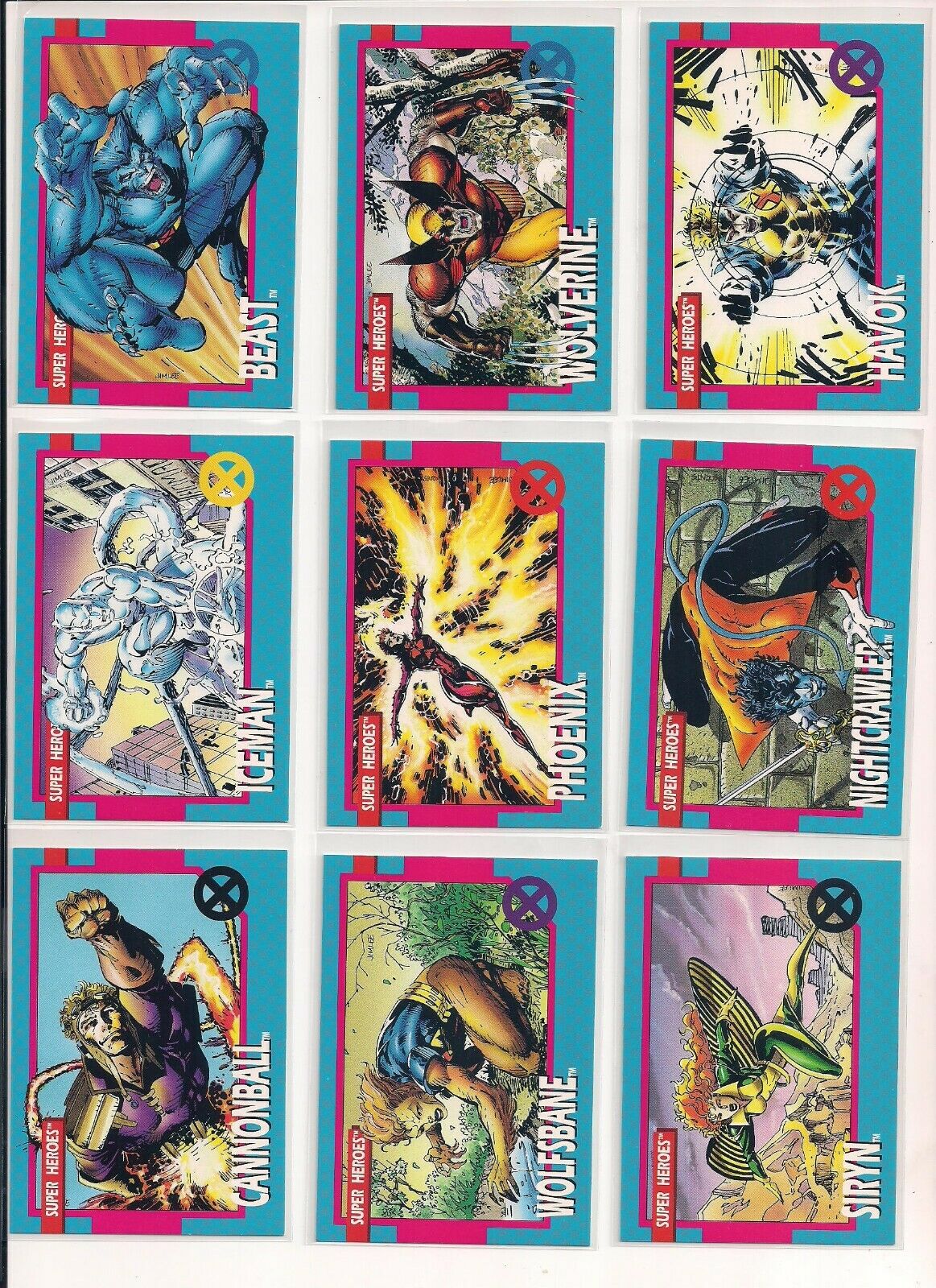 1992 X-men Trading Cards Singles U Pick / Choose Your Card F/ Impel / Bx63