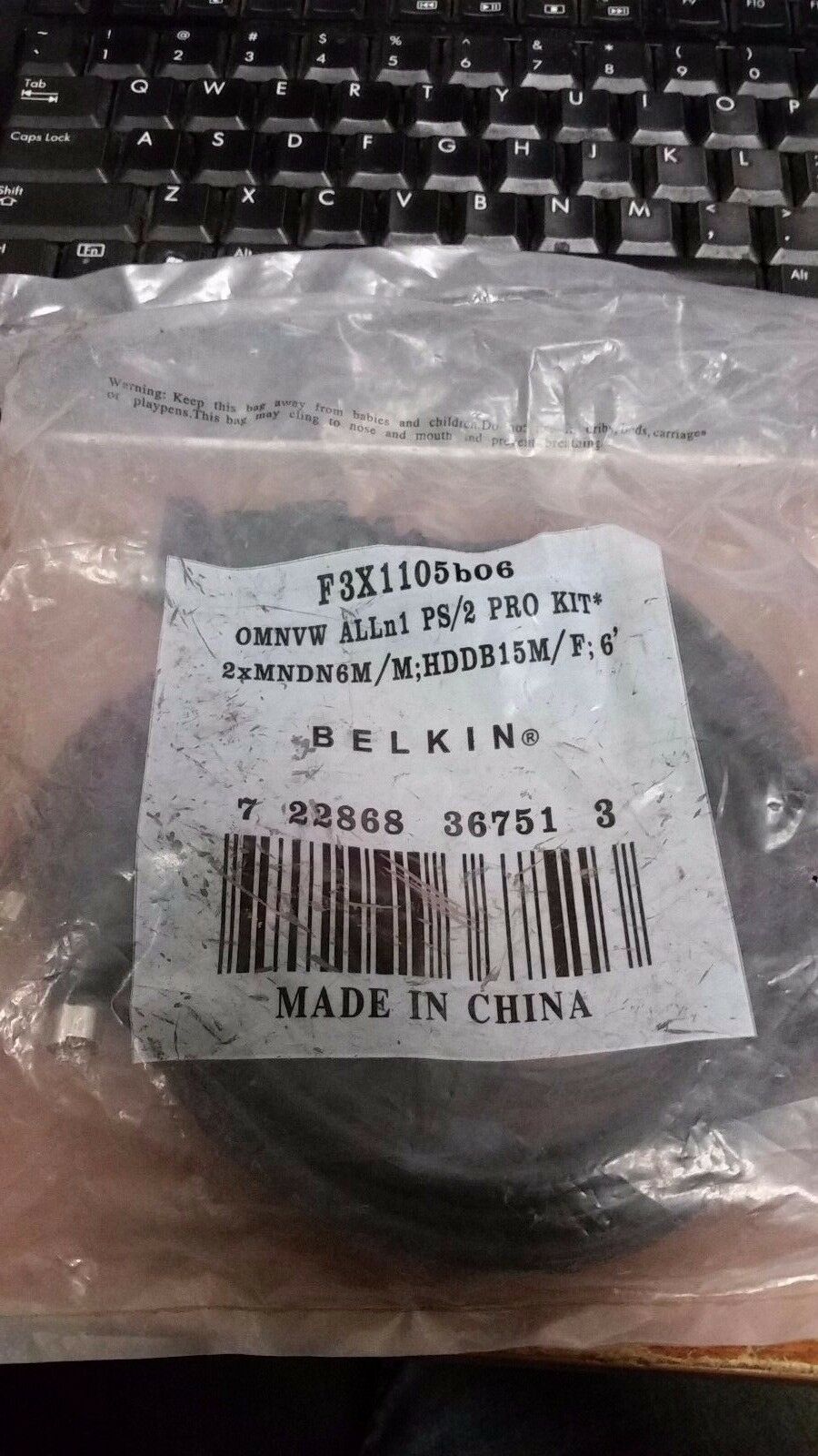Belkin F3x1105b06 Omnvw Alln1 Ps/2 Pro Kit  !! New !!