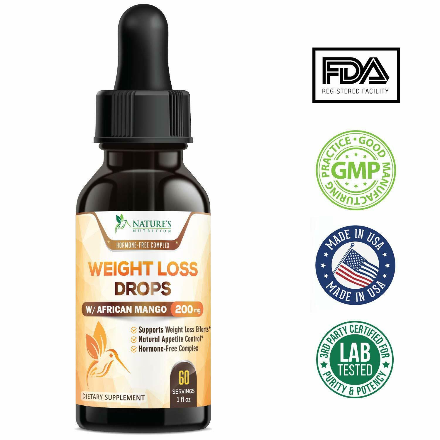 Natural Diet Drops, Highest Potency Weight Loss Fat Burning Appetite Suppressant