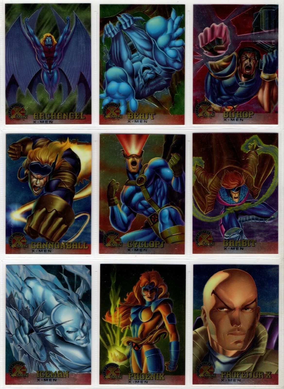 1995 Fleer Ultra Marvel X-men Chrome Chromium Base Card You Pick Finish Your Set