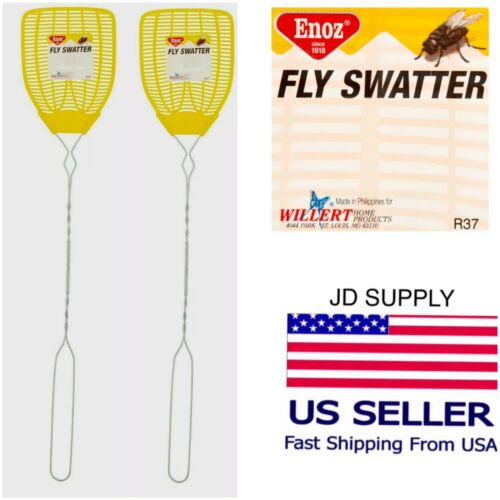 2 Pcs Fly Swatter Flying Insect Mosquito Killer Blade Assorted Colors/enoz Brand