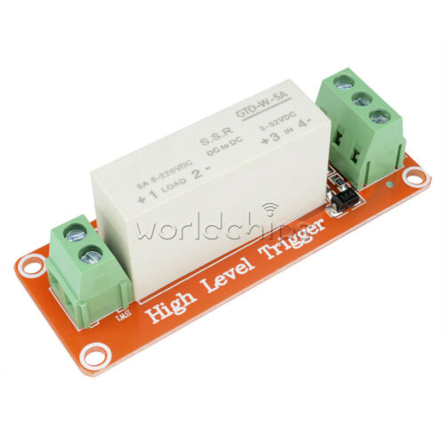 3-32v Dc 1-channel Ssr Solid State Relay High-low Trigger 5a 5v 12v For Arduino