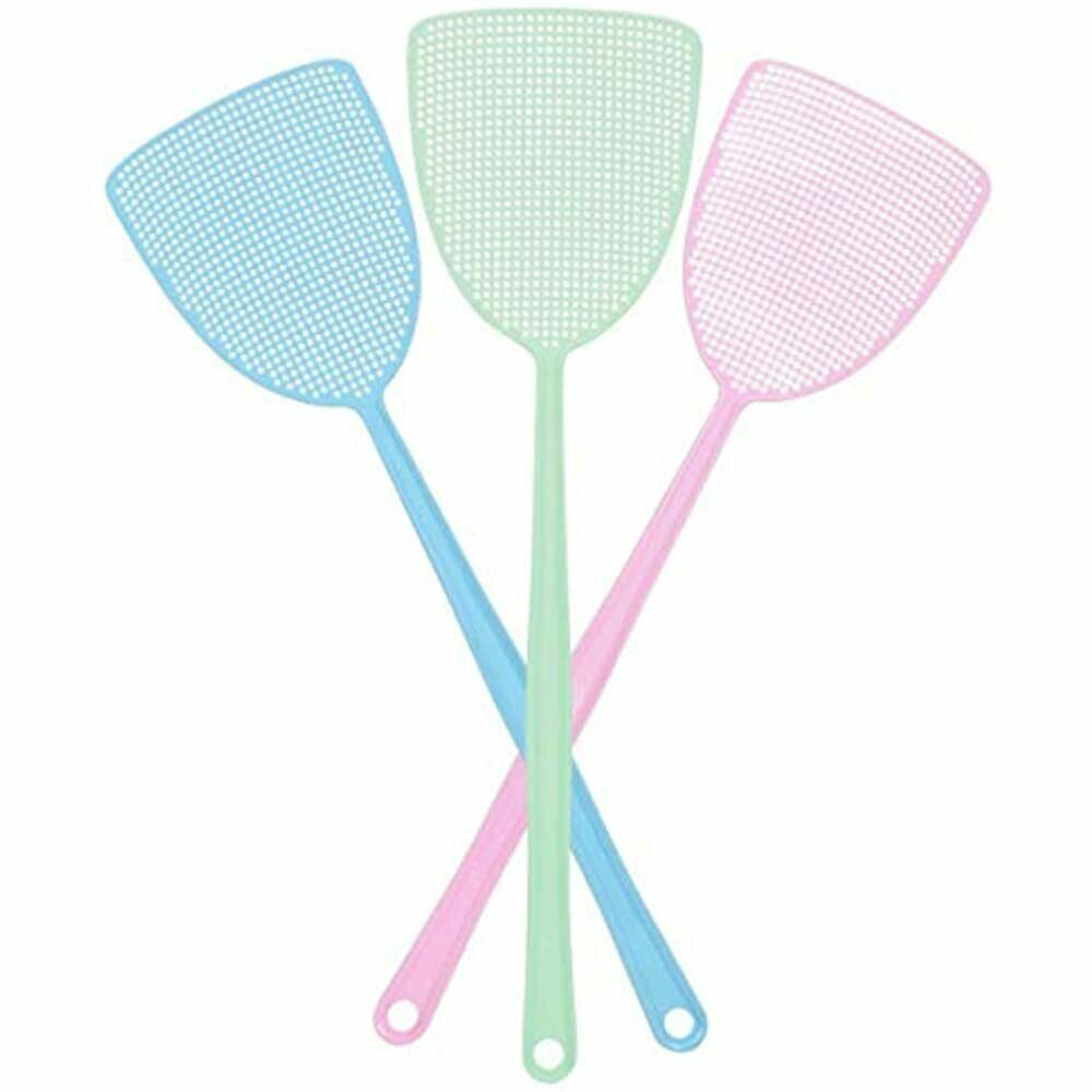Fly Swatter, Strong Flexible Manual Set Pest Control, Assorted Colors (3 Pack)