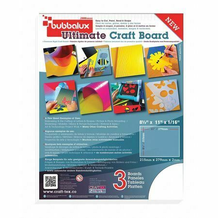 Ultimat Craft Board Fpbu118wh2 Bubbalux Craft Board Letter S,white,pk6