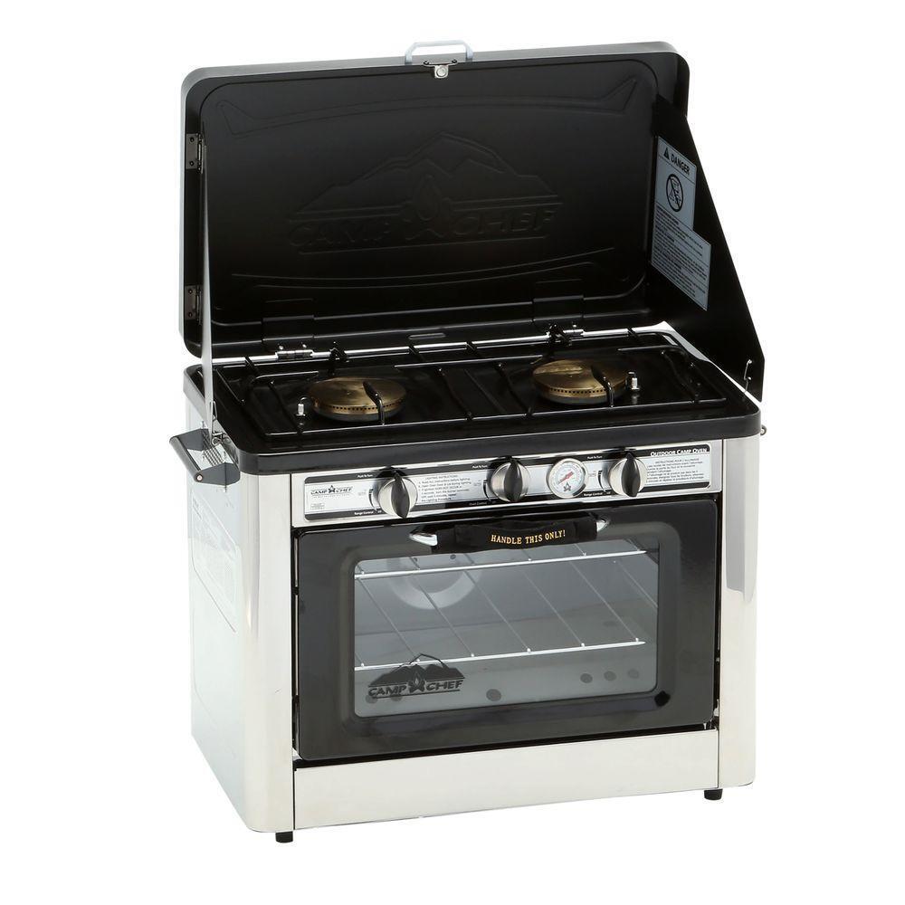 Camp Chef Outdoor Camp Oven Double Burner Propane Gas Range Portable Stove