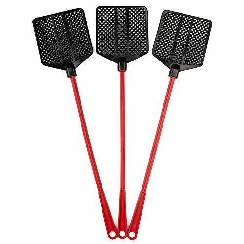 Rubber Fly Swatter, Long Fly Swatter Pack, Fly Swatter Heavy Duty, Red Color