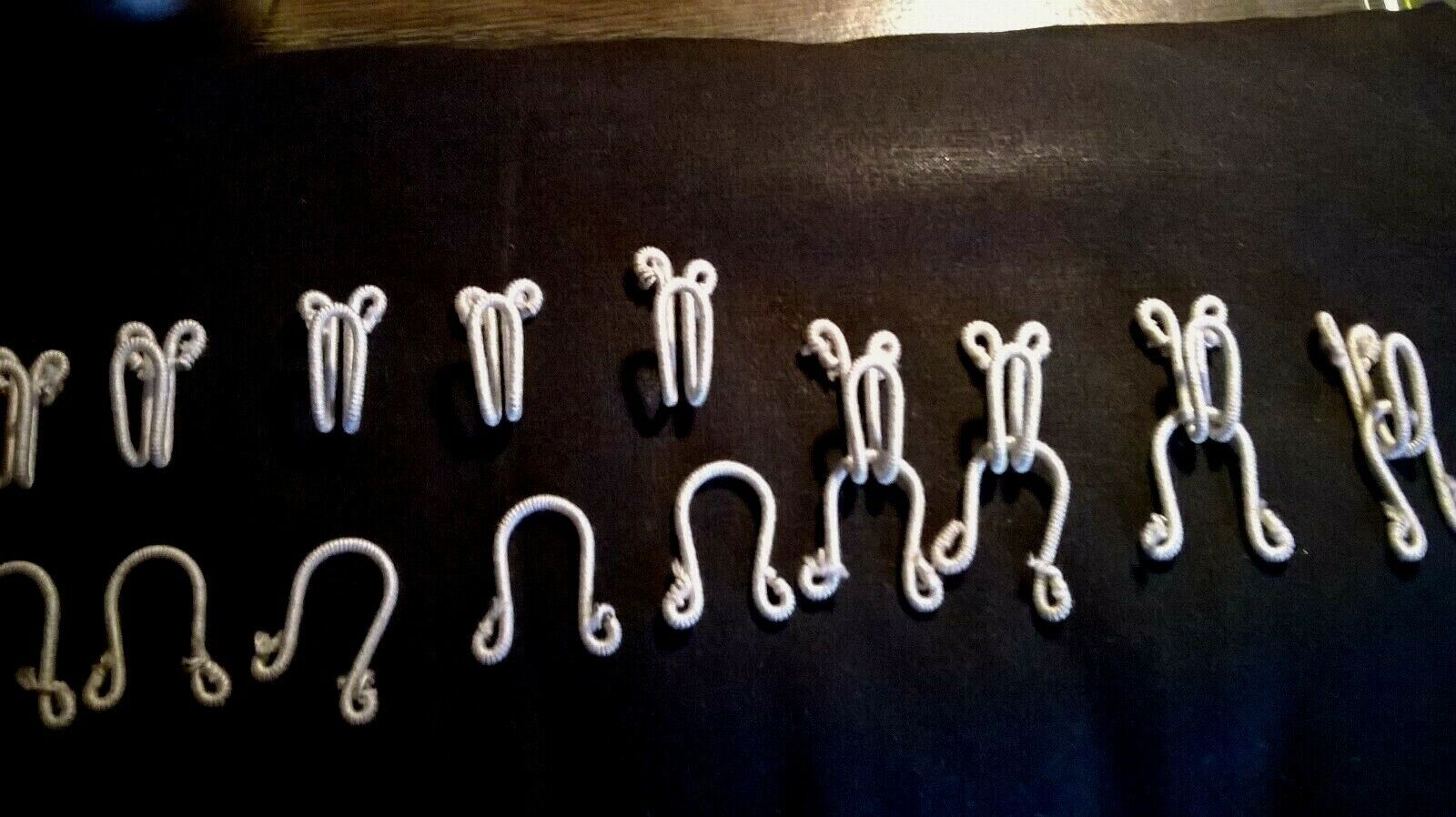 Hooks And Eyes Metal  Fabric Covered .for Fur And Knits. Beige Or Brown 25 Pairs