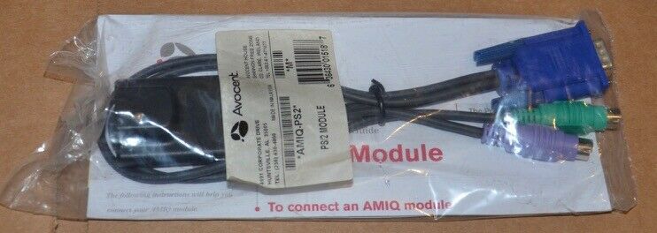 Avocent Amiq-ps2 Server Interface Module New Ps/2 And Vga To Cat5 Ethernet Amiq