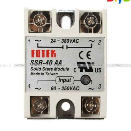 Ssr-40aa 40a Solid State Relay Module 80-250v Ac / 24-380v Ac