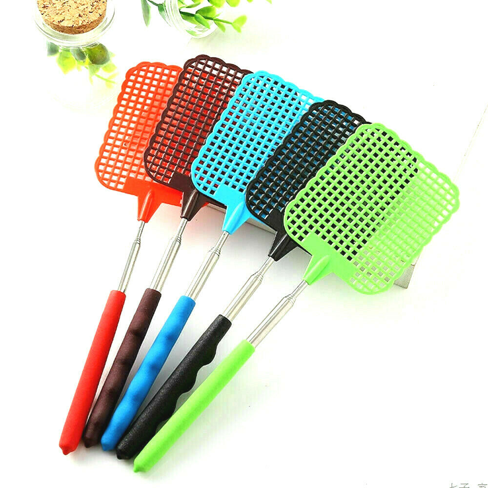 Extendable Fly Swatter Telescopic Long Reach Bug Mosquito Killer