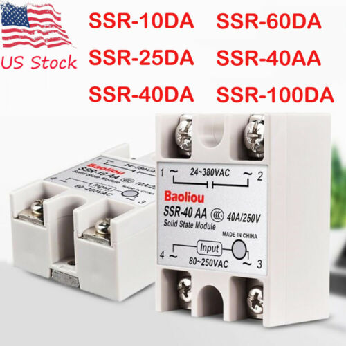 Fotek Solid State Relay Ssr-10da 25da 40da 60da 100da 40aa 480v Dc Control Ac