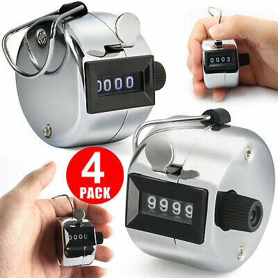 2/4x Golf Hand Held Tally 4-digit Number Clicker Sport Counter Counting Recorder