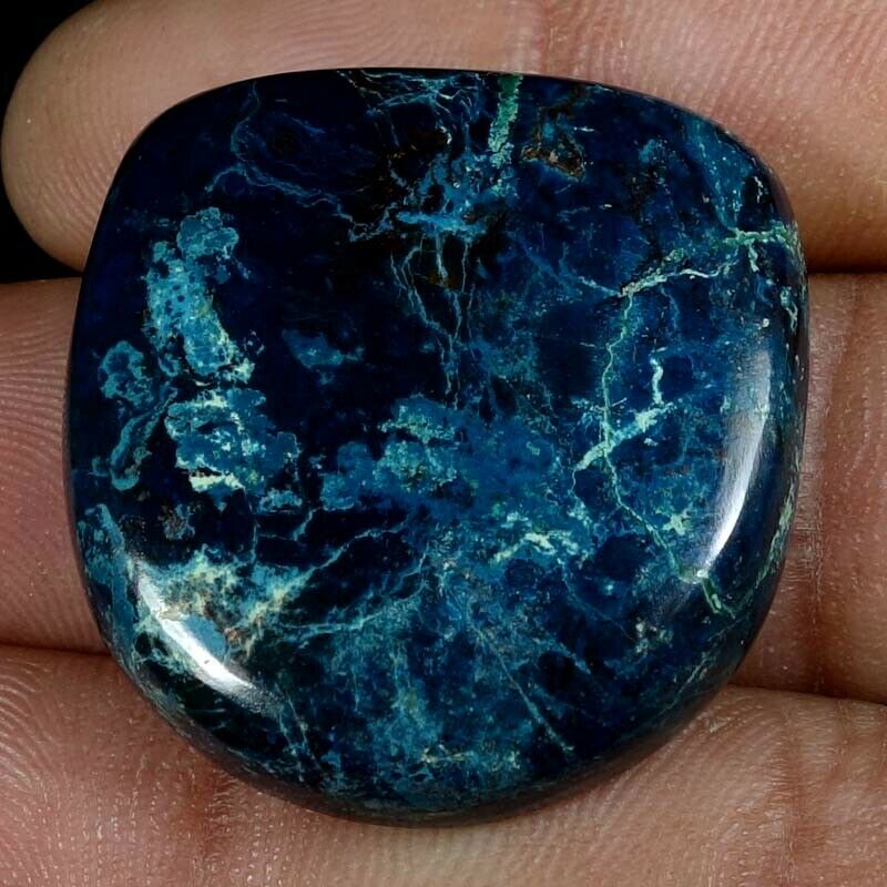 59.20cts.100% Natural Designer Blue Azurite Fancy Cabochon Gemstone Md76-122
