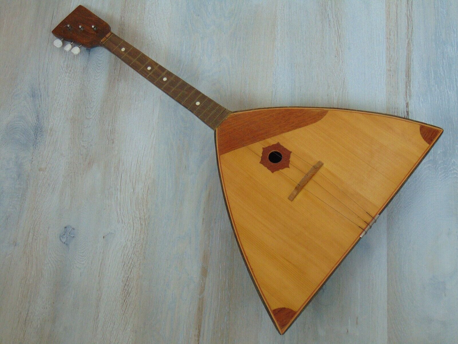 Balalaika Prima 3 String Original Vintage Soviet Era Ukraine Folk Instrument